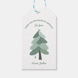 Einfacher Weihnachtsbaum Geburtstag Geschenkanhänger