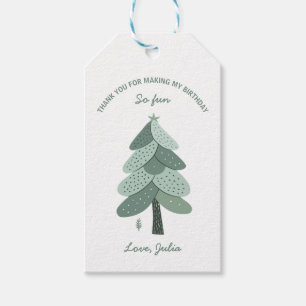 Einfacher Weihnachtsbaum Geburtstag Geschenkanhänger