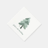 Einfacher Weihnachtsbaum Geburtstag Serviette (Ecke)