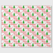 Einfacher Weihnachtsbaum Geschenkpapier (Flach)