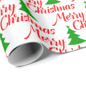 Einfacher Weihnachtsbaum Geschenkpapier (Rolleneckpunkt)