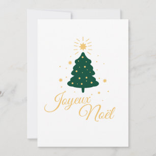 Einfacher Weihnachtsbaum mit elegantem goldenem Te Feiertagskarte