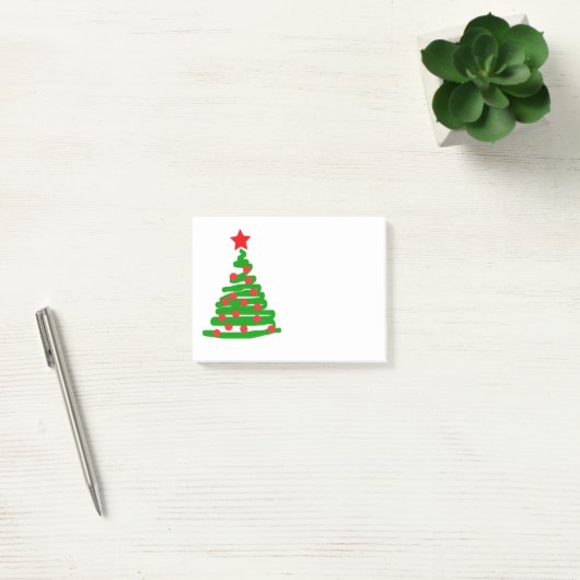 Einfacher Weihnachtsbaum Post-it Klebezettel (Büro)