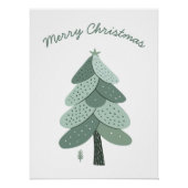 Einfacher Weihnachtsbaum Poster (Vorderseite)