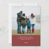 Einfacher Weihnachtsbogen | Modernes Zwei-Foto Feiertagskarte (Rückseite)