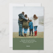 Einfacher Weihnachtsbogen | Modernes Zwei-Foto Feiertagskarte (Rückseite)