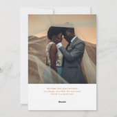 Einfacher Weihnachtsbogen | Modernes Zwei-Foto Feiertagskarte (Rückseite)