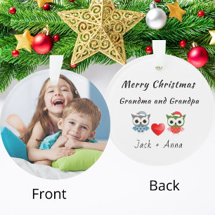 Einfacher Weihnachtsbrauchtext Moderner Foto-Schmu Ornament
