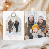 Einfacher Weihnachtskranz gebogen Familie 2 Fotos