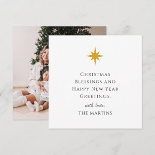 Einfacher Weihnachtsstern Personalisierte religiös Einladung