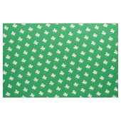 Einfacher weißer Klee auf Grün Stoff (Yard (91,4 cm))