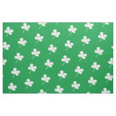 Einfacher weißer Klee auf Grün Stoff (Fat Quarter (45,7 x 55,9 cm))