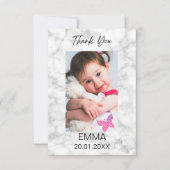 Einfacher weißer Marmor Dankeskarte (Vorderseite)