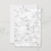 Einfacher weißer Marmor Dankeskarte (Rückseite)
