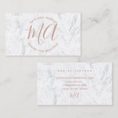 Einfacher weißer Marmor des Initialen Visitenkarte (Vorne/Hinten)