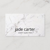 Einfacher weißer Marmor Visitenkarte (Vorderseite)