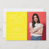 EINFACHER WHIMSICAL CALLIGRAPHY ABSCHLUSS DANKEN DANKESKARTE (Vorderseite)