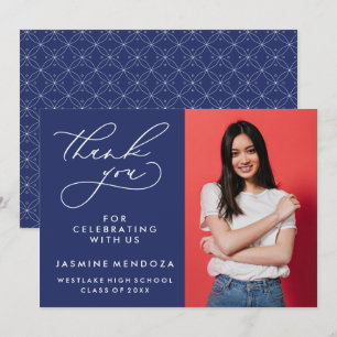 EINFACHER WHIMSICAL CALLIGRAPHY ABSCHLUSS DANKEN DANKESKARTE