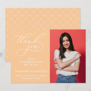 EINFACHER WHIMSICAL CALLIGRAPHY ABSCHLUSS DANKEN DANKESKARTE