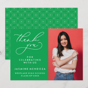 EINFACHER WHIMSICAL CALLIGRAPHY ABSCHLUSS DANKEN DANKESKARTE