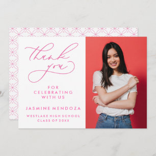 EINFACHER WHIMSICAL CALLIGRAPHY ABSCHLUSS DANKEN DANKESKARTE