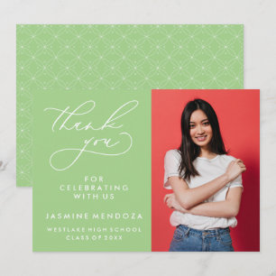 EINFACHER WHIMSICAL CALLIGRAPHY ABSCHLUSS DANKEN DANKESKARTE