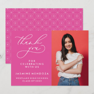 EINFACHER WHIMSICAL CALLIGRAPHY ABSCHLUSS DANKEN DANKESKARTE