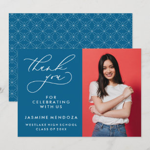 EINFACHER WHIMSICAL CALLIGRAPHY ABSCHLUSS DANKEN DANKESKARTE