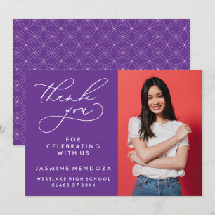 EINFACHER WHIMSICAL CALLIGRAPHY ABSCHLUSS DANKEN DANKESKARTE