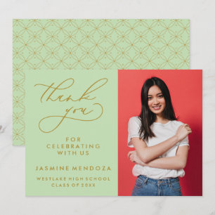 EINFACHER WHIMSICAL CALLIGRAPHY ABSCHLUSS DANKEN DANKESKARTE