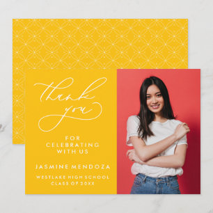 EINFACHER WHIMSICAL CALLIGRAPHY ABSCHLUSS DANKEN DANKESKARTE