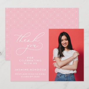 EINFACHER WHIMSICAL CALLIGRAPHY ABSCHLUSS DANKEN DANKESKARTE