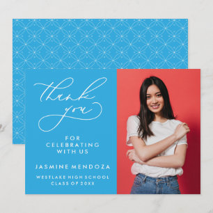 EINFACHER WHIMSICAL CALLIGRAPHY ABSCHLUSS DANKEN DANKESKARTE