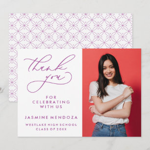 EINFACHER WHIMSICAL CALLIGRAPHY ABSCHLUSS DANKEN DANKESKARTE