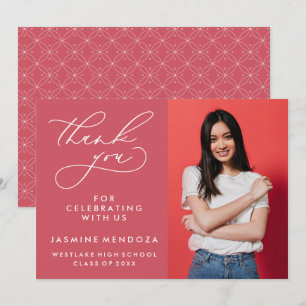 EINFACHER WHIMSICAL CALLIGRAPHY ABSCHLUSS DANKEN DANKESKARTE