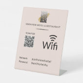 Einfacher WiFi-Netzwerkkennwort QR-Code Logo-Blend Sockelschild (Vorderseite)