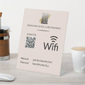 Einfacher WiFi-Netzwerkkennwort QR-Code Logo-Blend Sockelschild (In SItu)