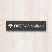 Einfacher WiFi-Sign mit WiFi-Symbol Türschild (Vorderseite )