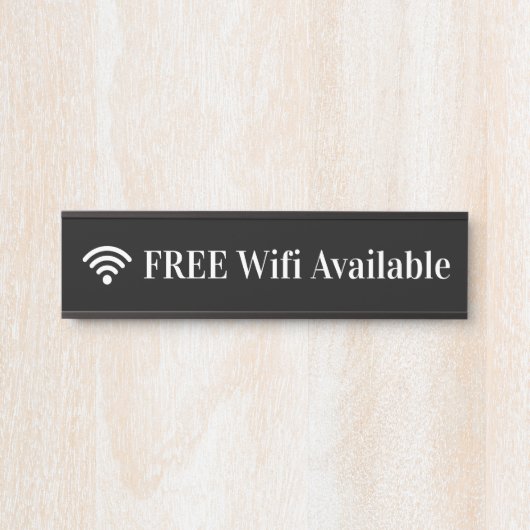 Einfacher WiFi-Sign mit WiFi-Symbol Türschild (Vorderseite )