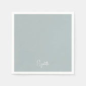 Einfacher Winter Eisblauer Personalisierter Cockta Serviette (Vorderseite)