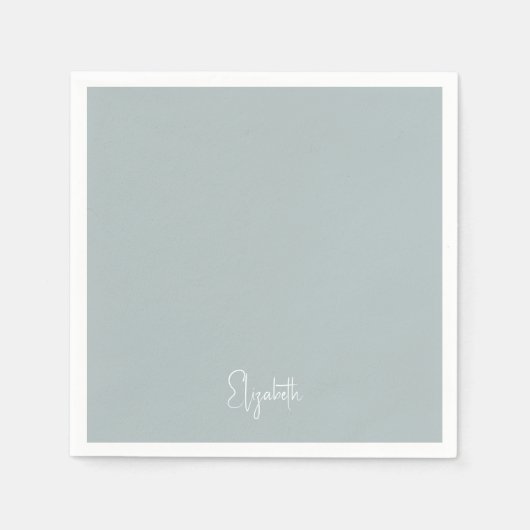Einfacher Winter Eisblauer Personalisierter Cockta Serviette (Vorderseite)