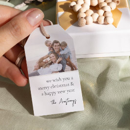 Einfacher Wunsch neutraler Minimalistischer Foto U Geschenkanhänger