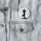Einfacher Yoga-Silhouette-Knopf Button (Beispiel)