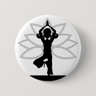 Einfacher Yoga-Silhouette-Knopf Button