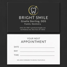 Einfacher Zahnarzt-Termin Schwarz Gold Dental-Term