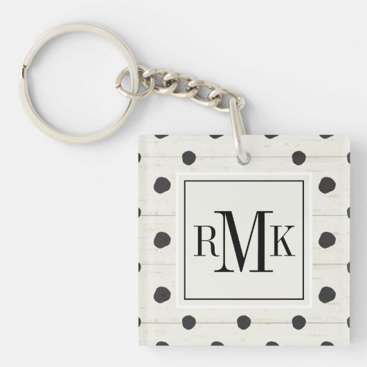 Einfacher Zeichen-Schritt drei des Monogramm-| Schlüsselanhänger (Vorderseite)