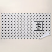 Einfacher Zeichen-Schritt drei des Monogramm-| Strandtuch (Vorderseite)