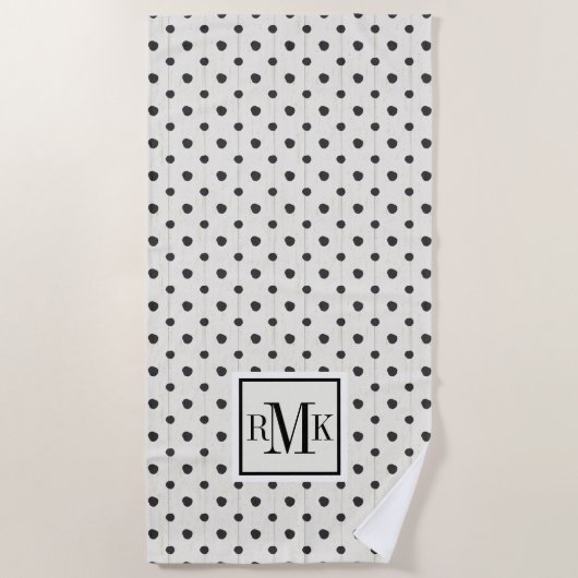 Einfacher Zeichen-Schritt drei des Monogramm-| Strandtuch (Vorderseite)