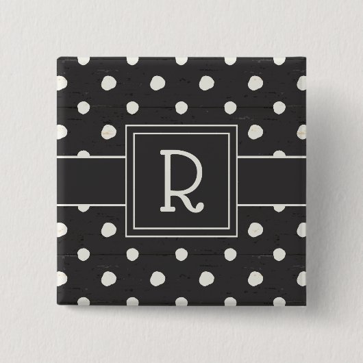 Einfacher Zeichen-Schritt einer des Monogramm-| Button (Vorderseite)