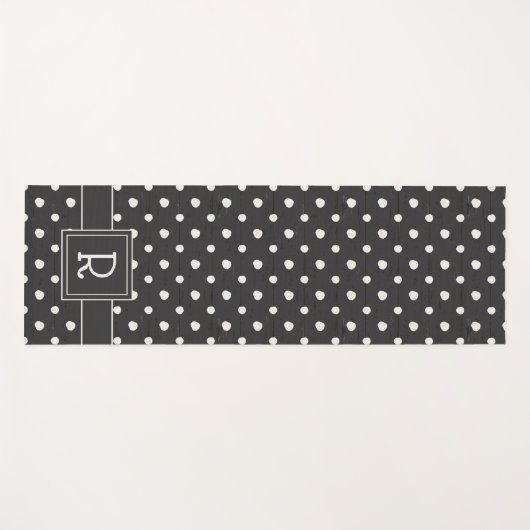 Einfacher Zeichen-Schritt einer des Monogramm-| Yogamatte (Vorderseite (Horizontal))